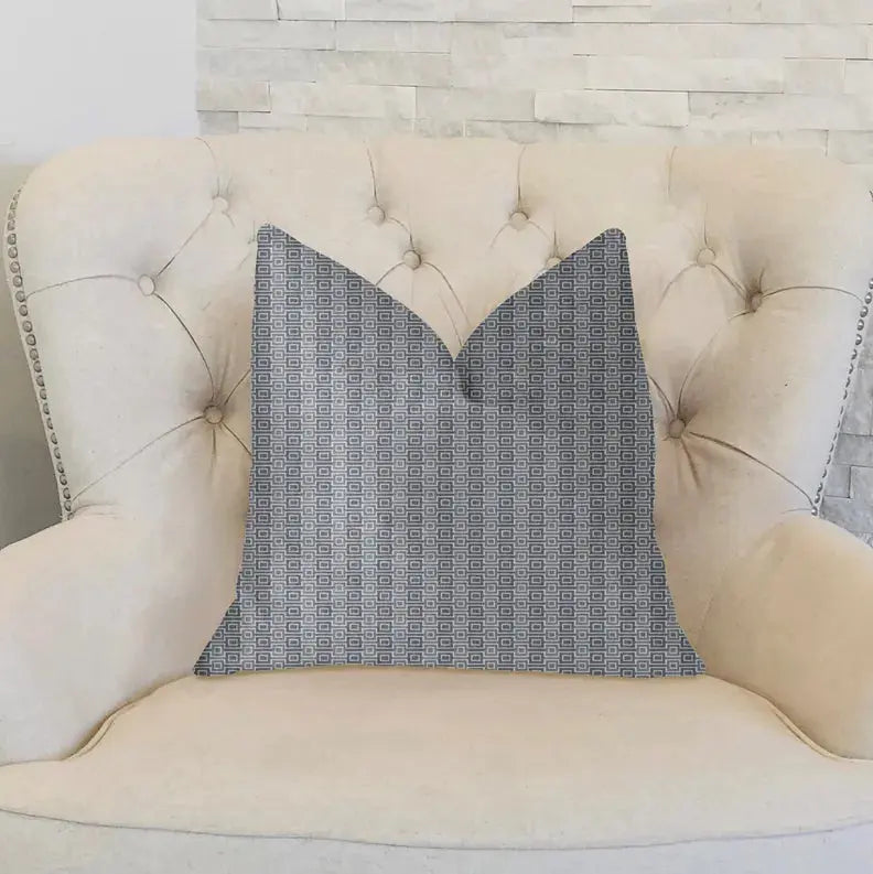 Plutus Napoleon Gray and Beige Luxury Throw Pillow Plutus Brands