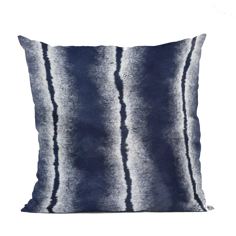Plutus Navy Fluffy Fields Animal Faux Fur Luxury Throw Pillow Plutus Brands