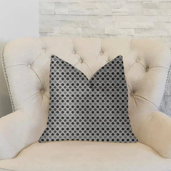 Plutus Paramount Gray and Black Luxury Throw Pillow Plutus Brands