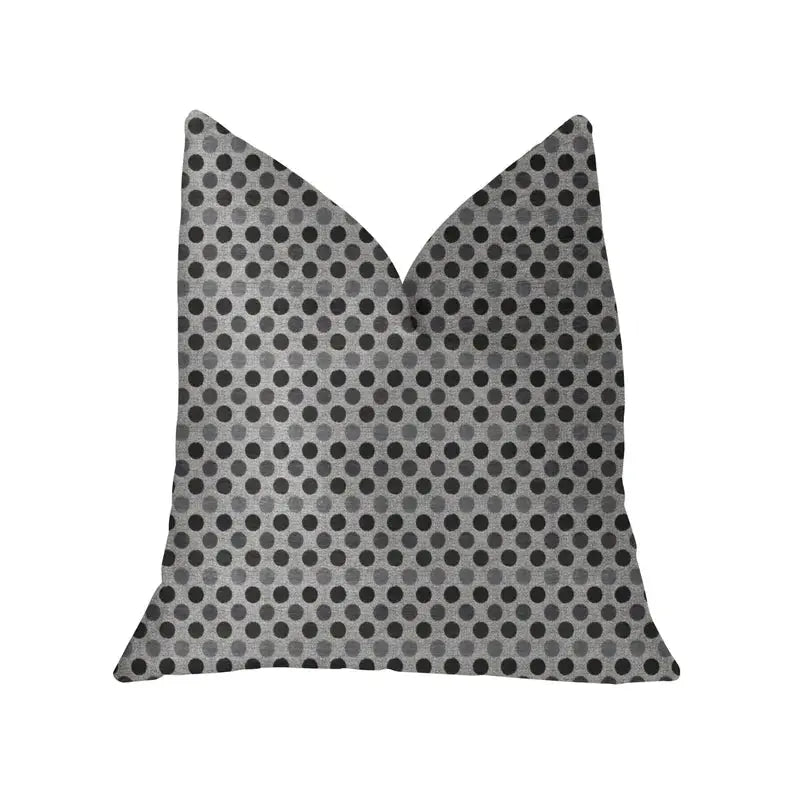 Plutus Paramount Gray and Black Luxury Throw Pillow Plutus Brands