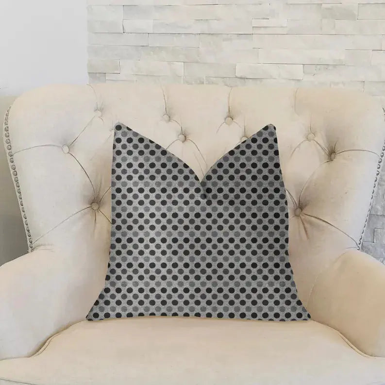 Plutus Paramount Gray and Black Luxury Throw Pillow Plutus Brands