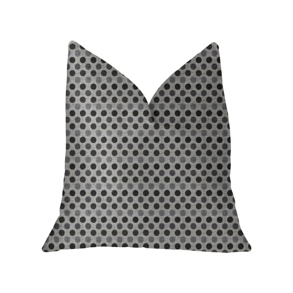 Plutus Paramount Gray and Black Luxury Throw Pillow Plutus Brands