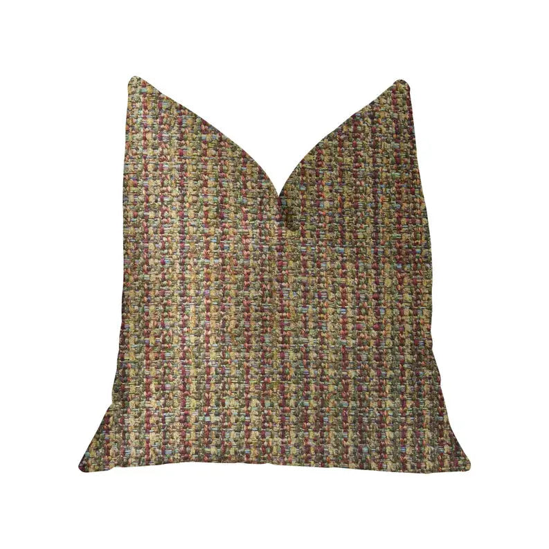 Plutus Prismatic Red and Brown Luxury Throw Pillow Plutus Brands