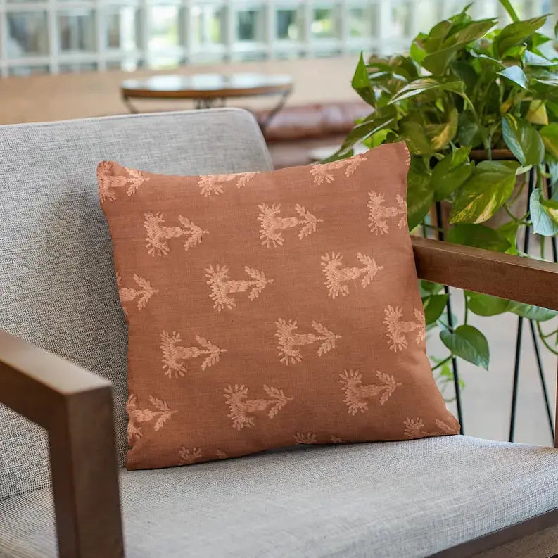 Plutus Red Growth Motif Luxury Throw Pillow Plutus Brands