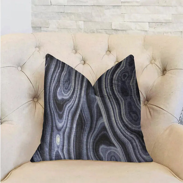Plutus Swiss Marble Blue Luxury Throw Pillow Plutus Brands