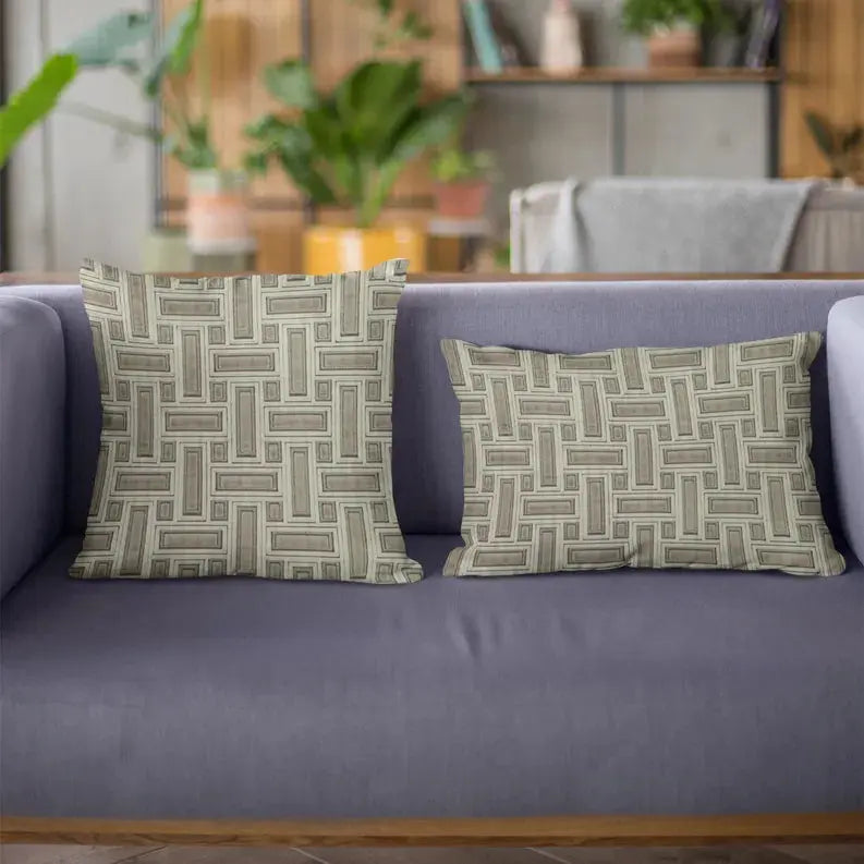 Plutus Truffle Stony Cut Velvet, Some Sparkle To It Luxury Throw Pillow Plutus Brands