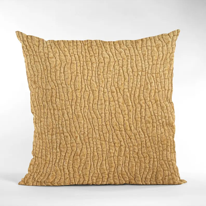 Plutus Yellow Desert Lines Luxury Throw Pillow Plutus Brands