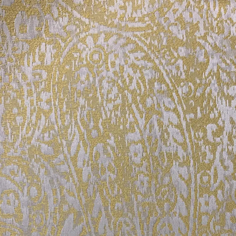Plutus Yellow Golden Leaf Jacquard Luxury Throw Pillow Plutus Brands