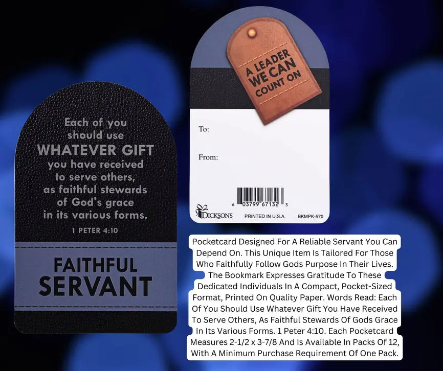 Pocketcard Faithful Servant Each Of You Dicksons Inc