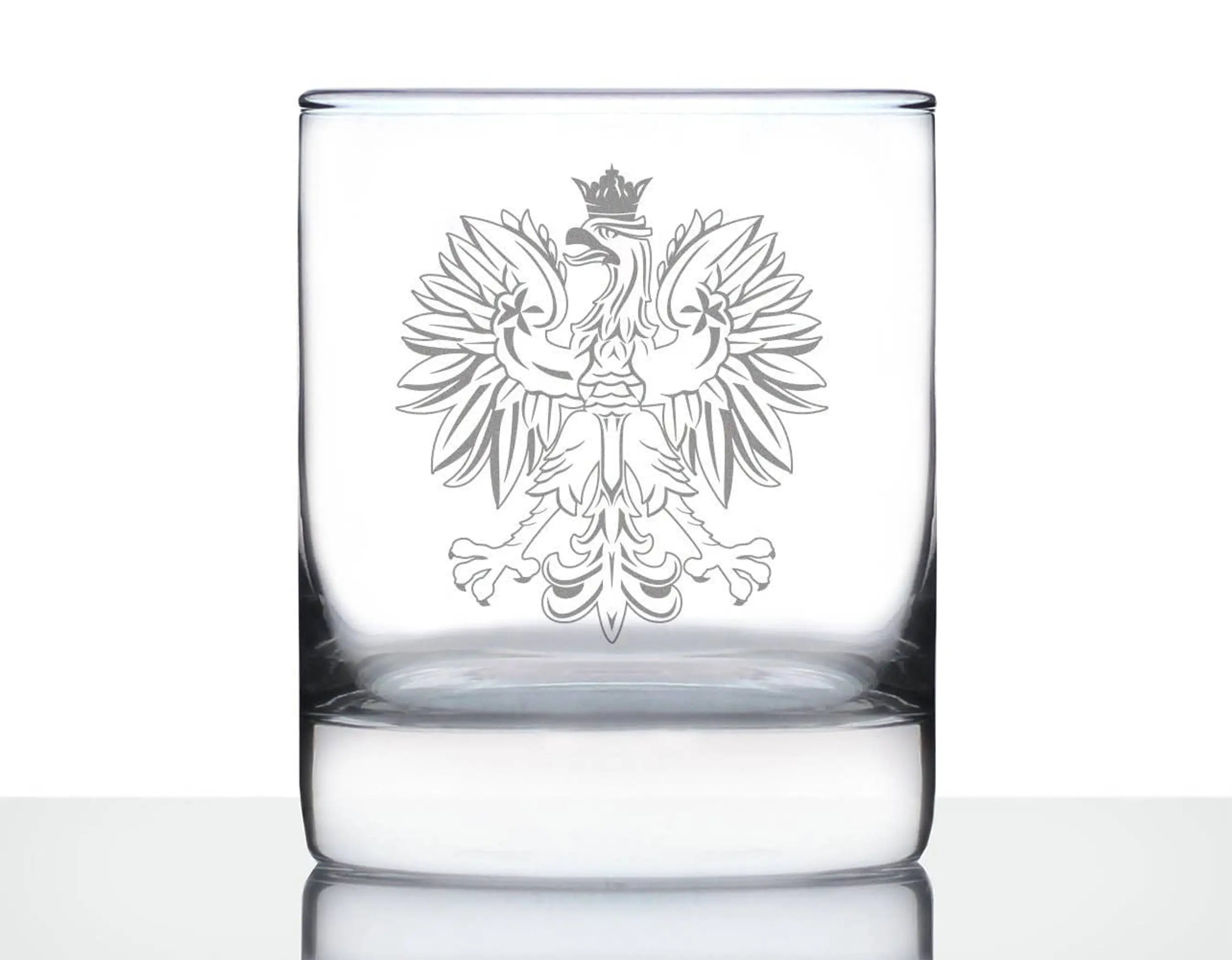 Polish Eagle Whiskey Rocks Glass - Poland Gifts and Decor Bevvee