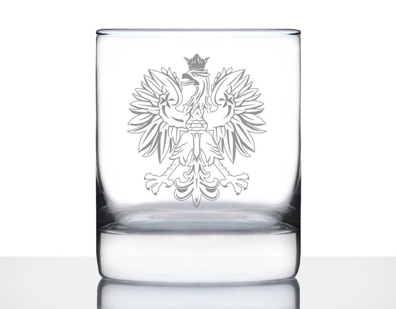 Polish Eagle Whiskey Rocks Glass - Poland Gifts and Decor Bevvee