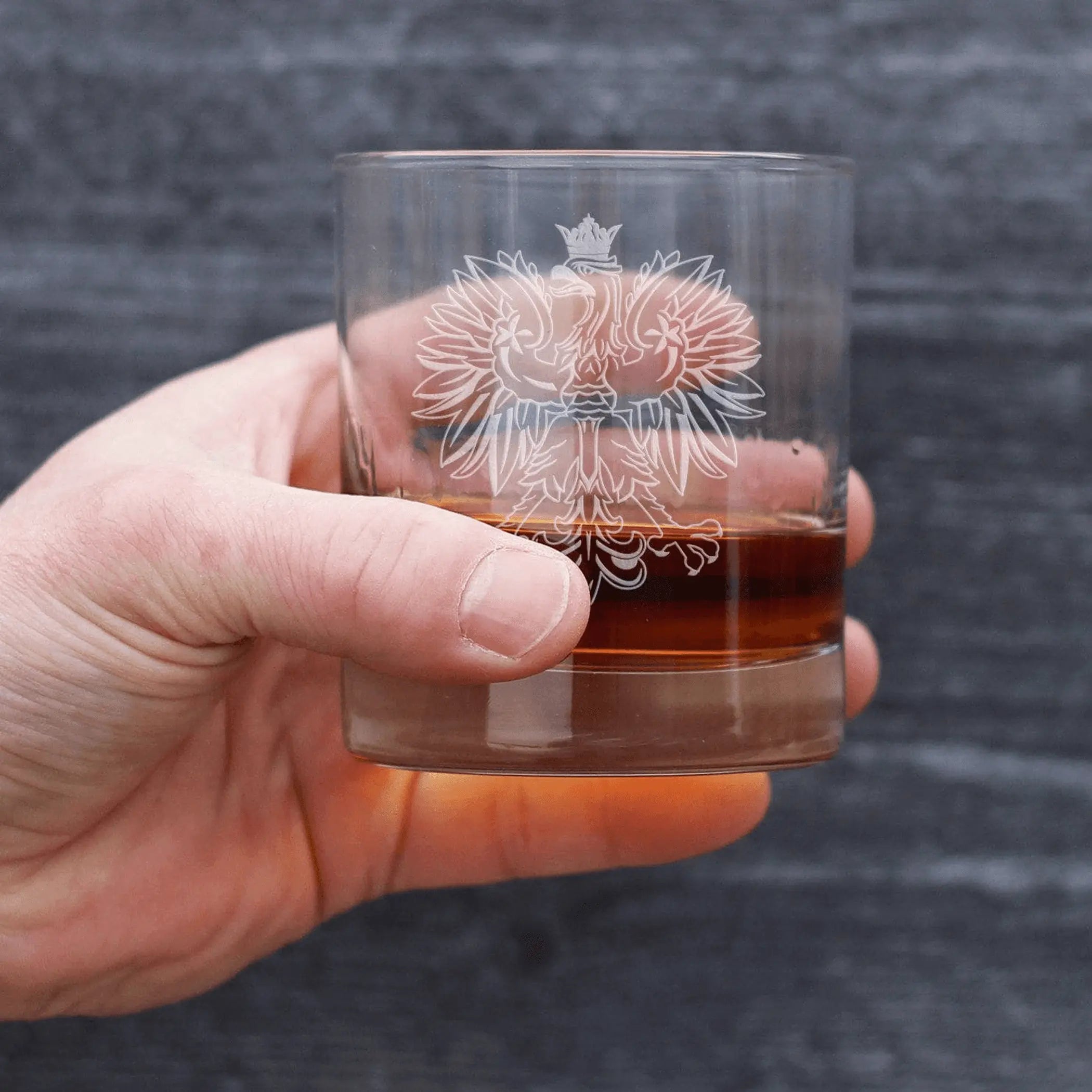 Polish Eagle Whiskey Rocks Glass - Poland Gifts and Decor Bevvee