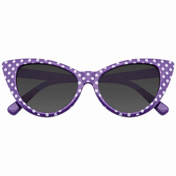 Polka Dot Cat Eye Womens Fashion Mod Super Cat Sunglasses with  Case Sunglass Memphis