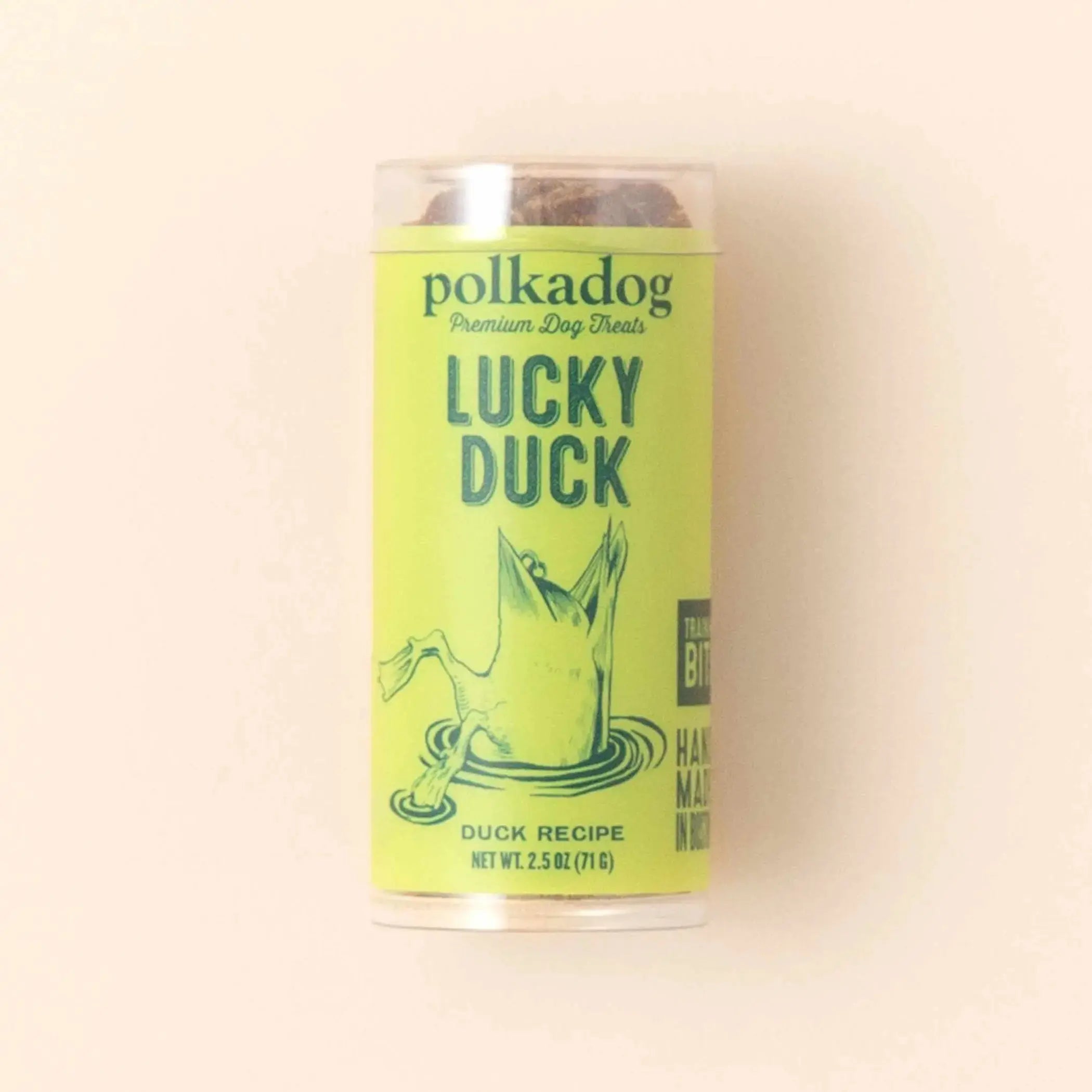 Polkadog Lucky Duck Training Bits Crunchy Dog and Cat Treats Mini Tube 2.5oz Polkadog