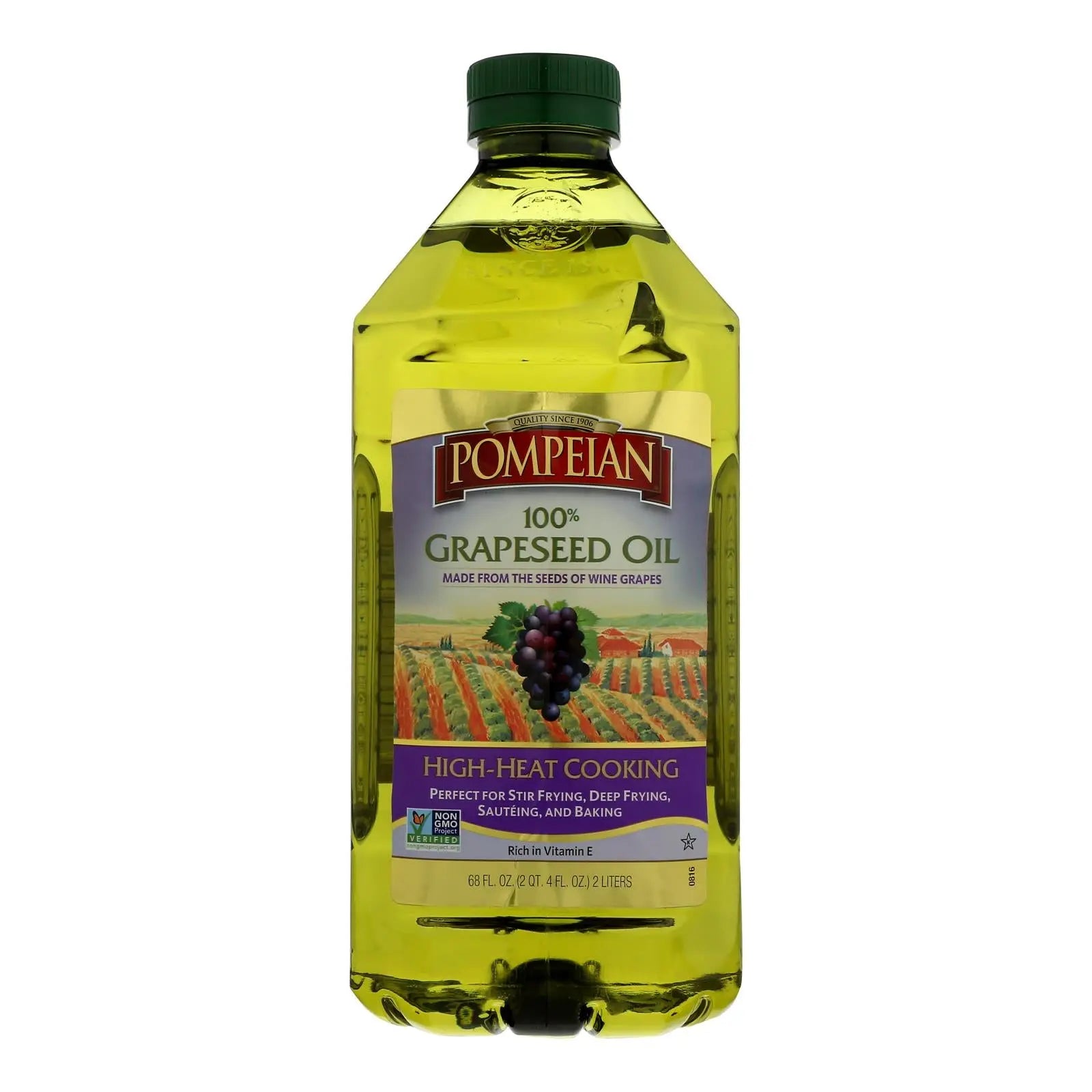 Pompeian 100% Grapeseed Oil - Case Of 8 - 68 Fz Pompeian