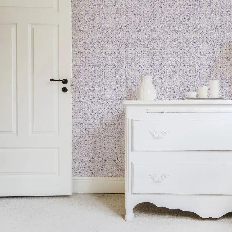 Poppies Vinyl Canvas Peel & Stick Wallpaper Panel SBC-LTD