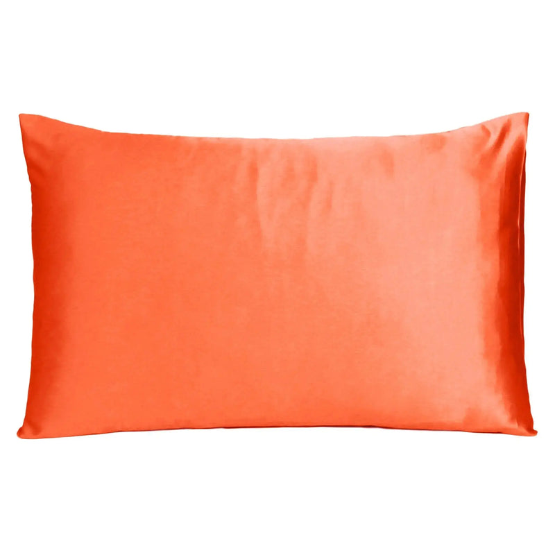 Poppy Dreamy Set Of 2 Silky Satin Standard Pillowcases Homeroots Bed & Bath