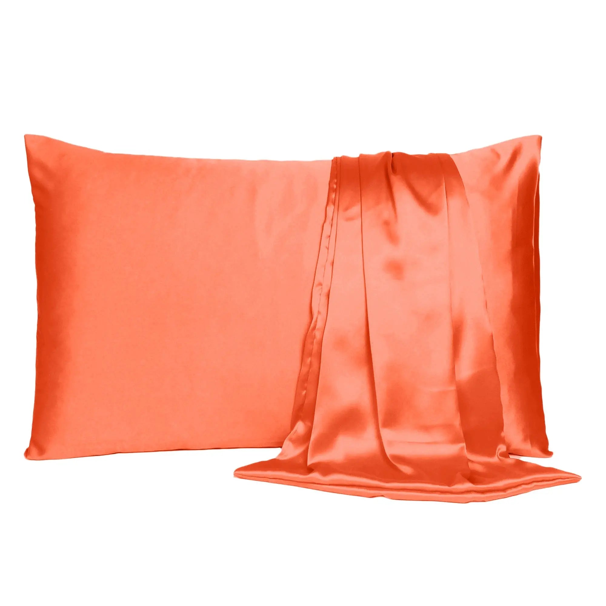 Poppy Dreamy Set Of 2 Silky Satin Standard Pillowcases Homeroots Bed & Bath