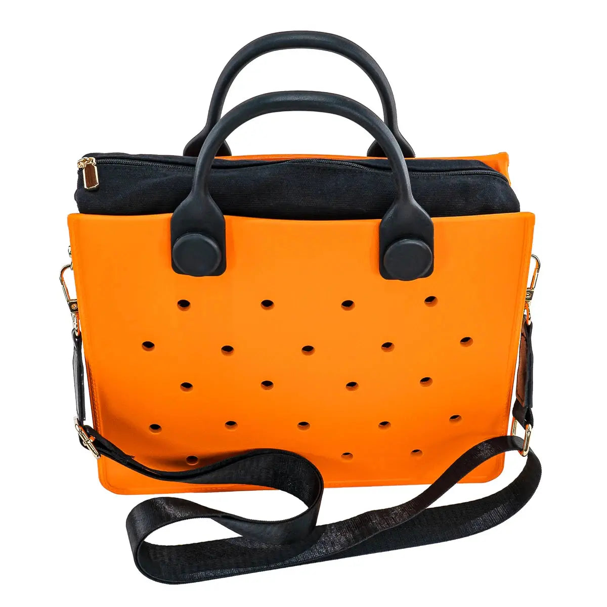 Portable EVA Beach Tote for Women Handbags Punch Holes for Clog Charms Durable Waterproof Bag for Shoe Charm Beach Bag Handbags GreatEagleInc