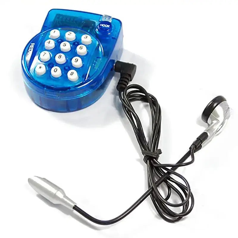 Portable Mini Corded Landline Phone, With Headset, Button Dial, Fast Redial, Small Telephone for Office Conference,Blue телефон GreatEagleInc