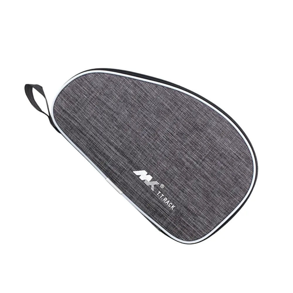 Portable Table Tennis Bat Bag Professional Pong Racket Shell Shaped Storage Bag for Athletes Players (Grey)
