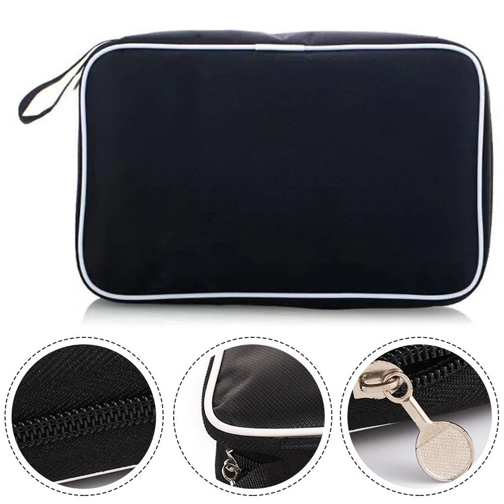 Portable Table Tennis Rackets Bag Rectangle Paddles Case Dustproof Storage Bag Oxford Cloth Material With Hand Strap 2023 New Bag China