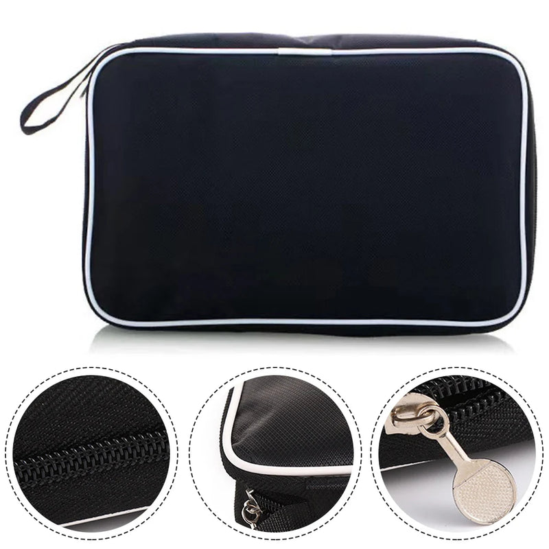 Portable Table Tennis Rackets Bag Rectangle Paddles Case Dustproof Storage Bag Oxford Cloth Material With Hand Strap 2023 New