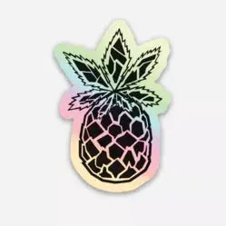Pot Pineapple Sticker Black Cat Bazaar
