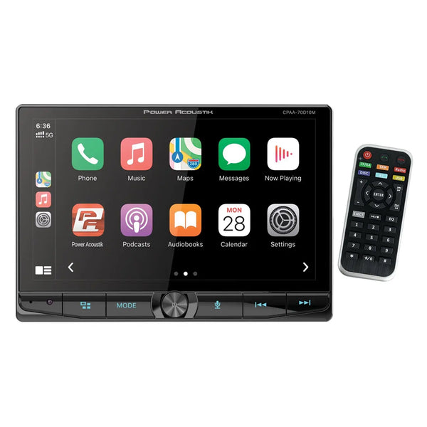 Power Acoustik 10.6″ Floating Double Din Mechless Receiver With Apple Car Play & Android Auto Bluet Power Acoustik