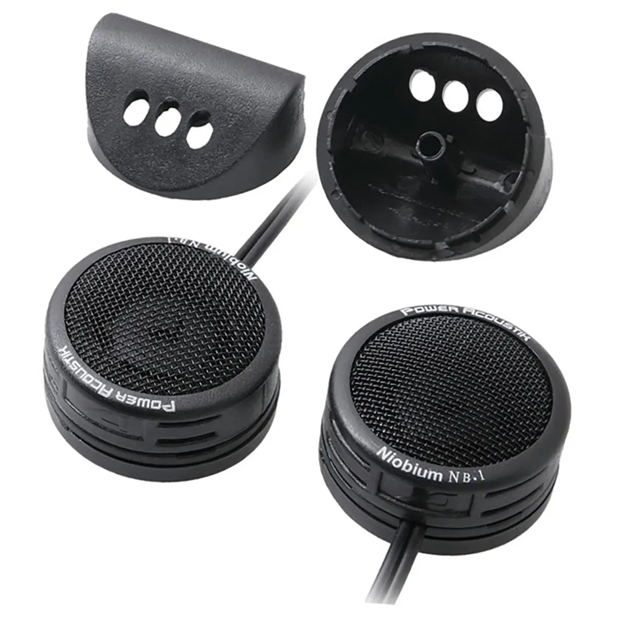 Power Acoustik 1" Tweeters (sold In Pairs) 200 Watt2-way Mount; Built-in Xover Power Acoustik