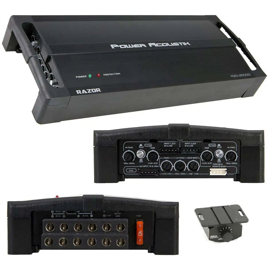 Power Acoustik Class D Amplifier 2500w Max Power Acoustik