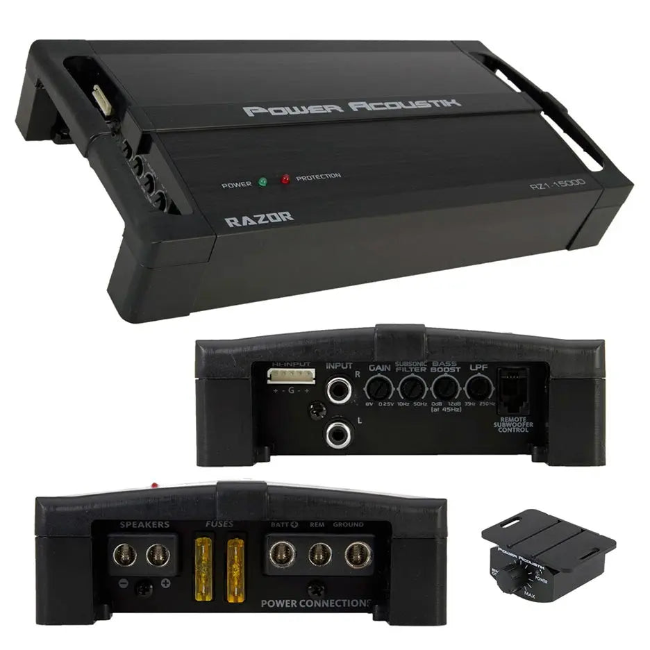 Power Acoustik Class D Mono Block 1500w Max Amplifier Power Acoustik