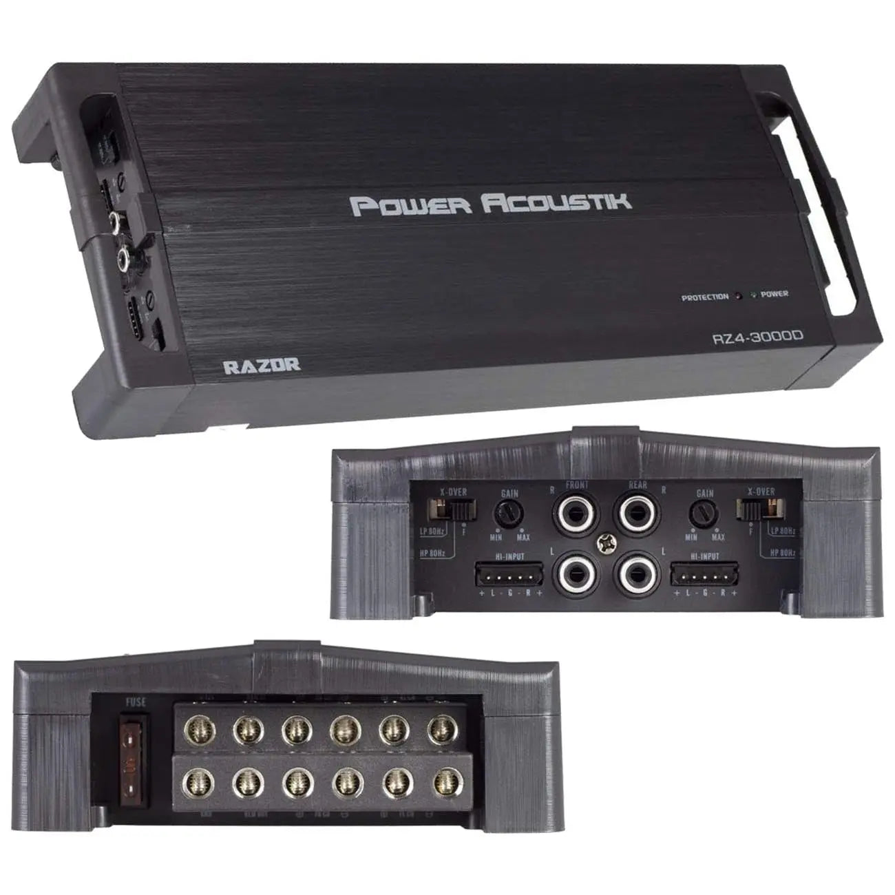 Power Acoustik Compact 4 Channel Amplifier 1500w Rms/3000w Max Power Acoustik