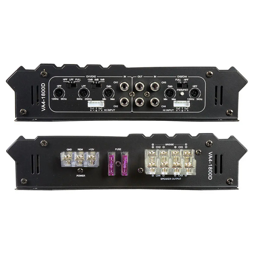 Power Acoustik Vertigo Series 4 Channel Amplifier 1800w Max Power Acoustik