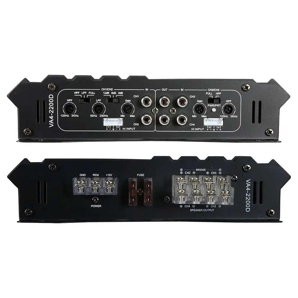 Power Acoustik Vertigo Series 4 Channel Amplifier 2200w Max Power Acoustik