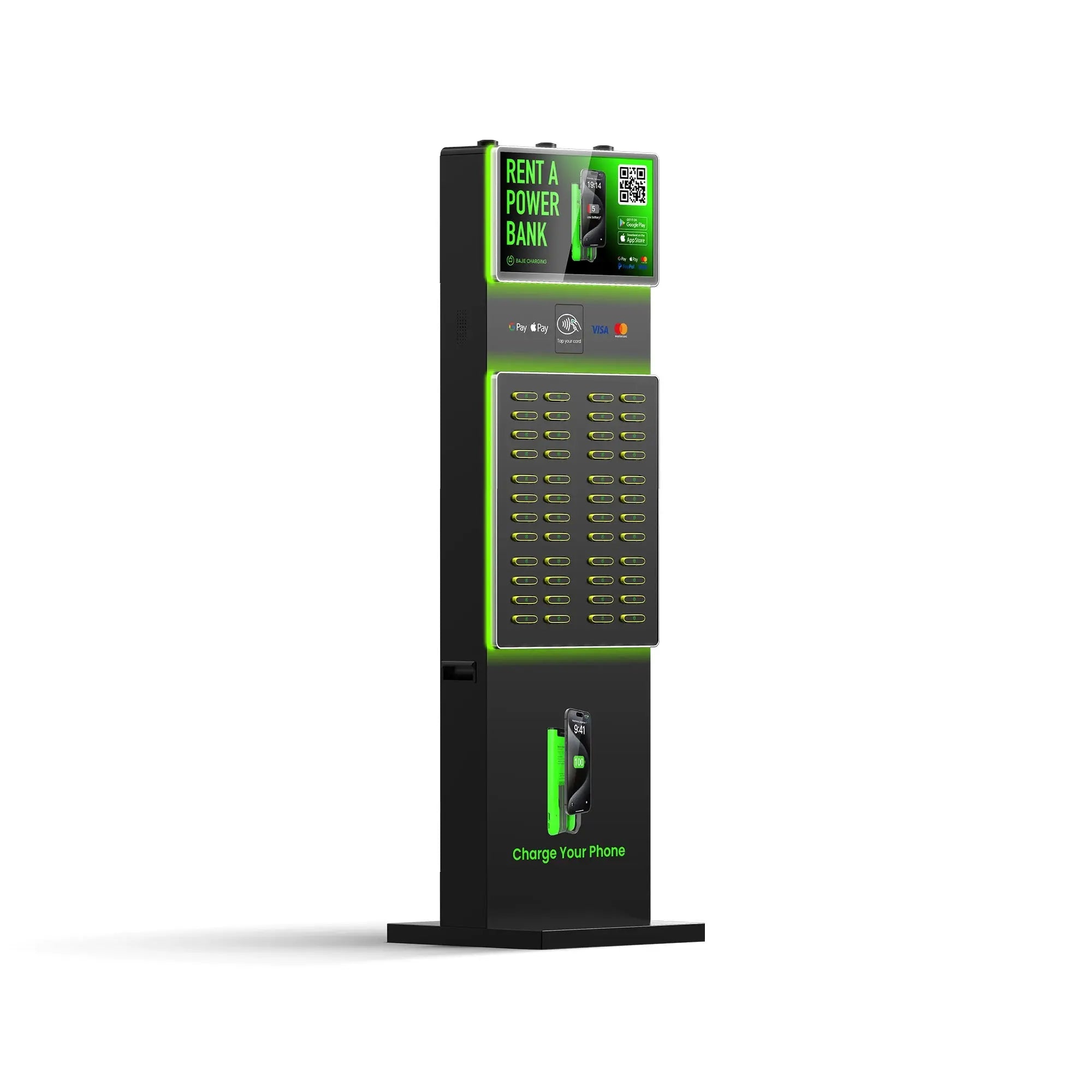 Power Bank 48 Slots Power Bank  with Pos Screen Fast Charging High Capacity Cell Phone Charger Vending Machine Shared Power Bank GreatEagleInc