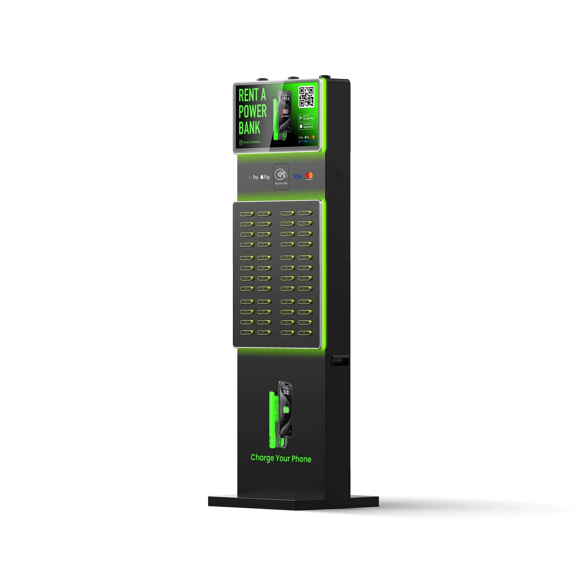 Power Bank 48 Slots Power Bank  with Pos Screen Fast Charging High Capacity Cell Phone Charger Vending Machine Shared Power Bank GreatEagleInc