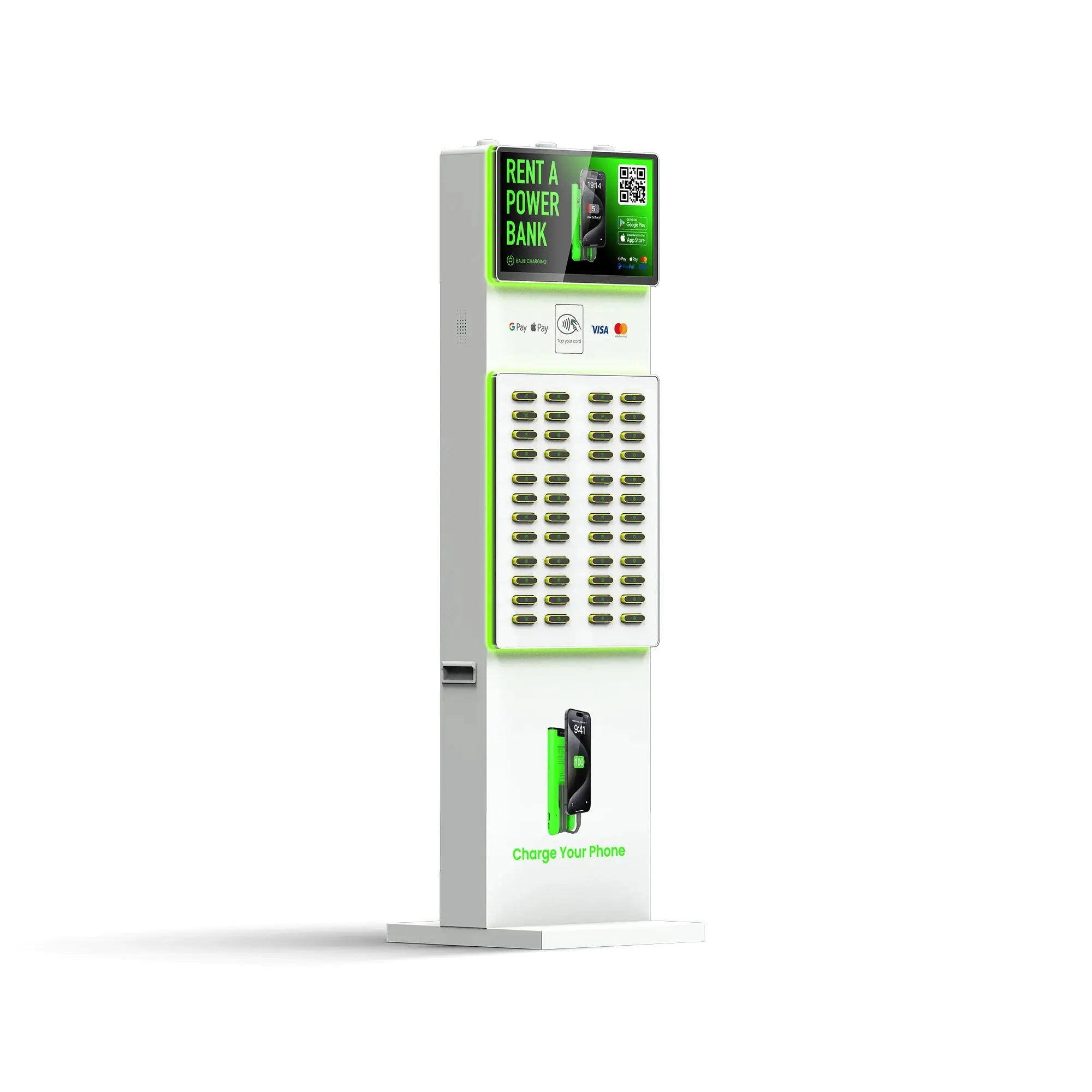 Power Bank 48 Slots Power Bank  with Pos Screen Fast Charging High Capacity Cell Phone Charger Vending Machine Shared Power Bank GreatEagleInc