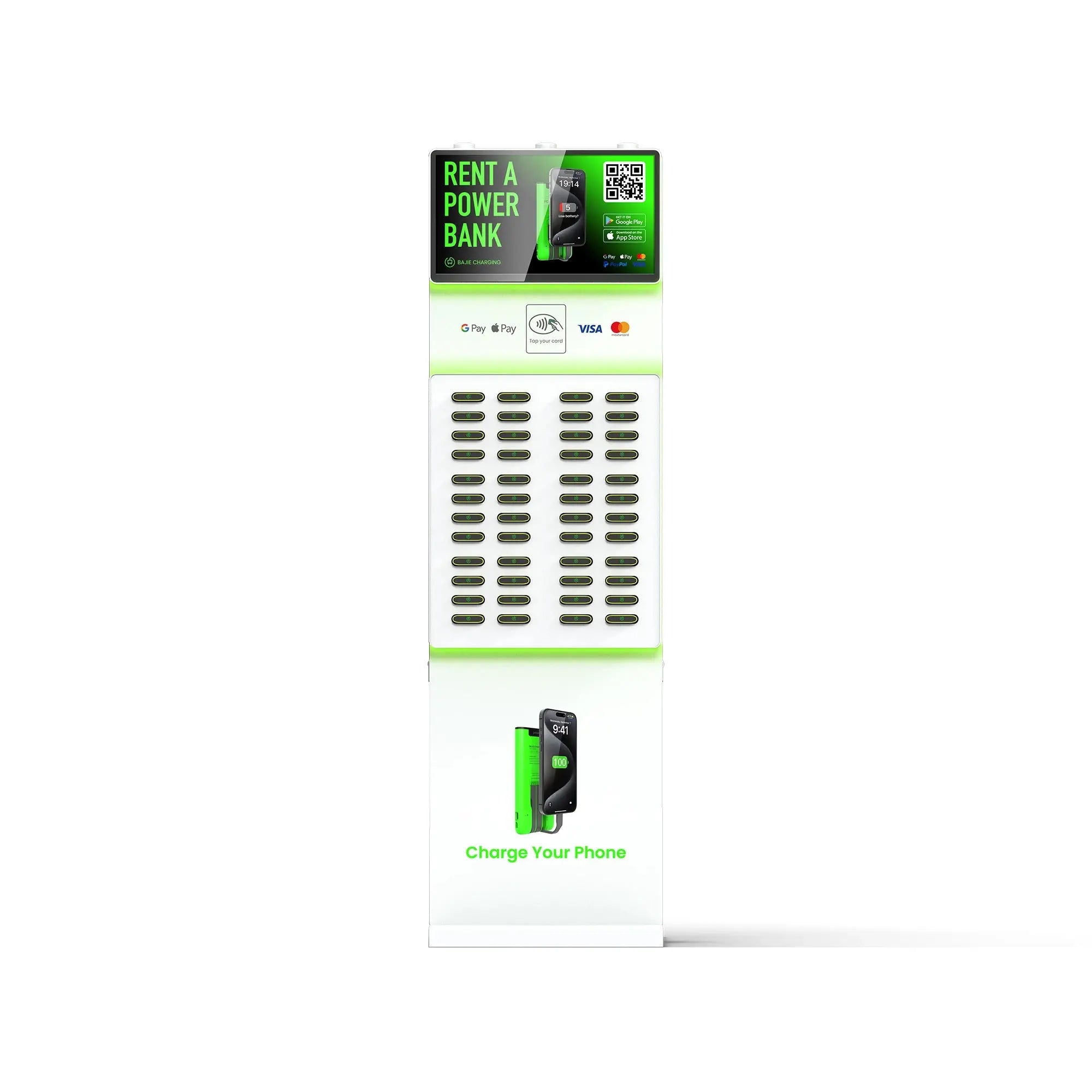 Power Bank 48 Slots Power Bank  with Pos Screen Fast Charging High Capacity Cell Phone Charger Vending Machine Shared Power Bank GreatEagleInc
