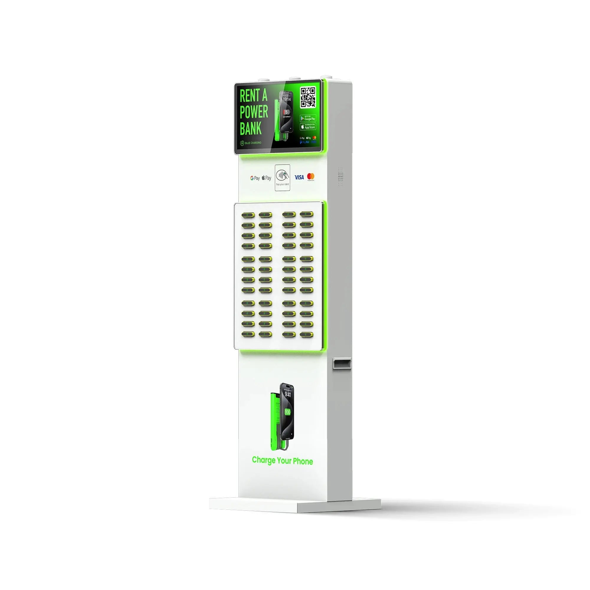 Power Bank 48 Slots Power Bank  with Pos Screen Fast Charging High Capacity Cell Phone Charger Vending Machine Shared Power Bank GreatEagleInc
