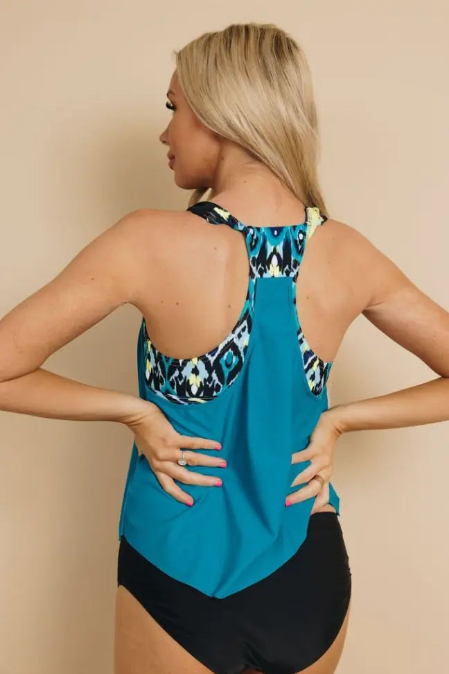 Power Moves Cowl Neck Tankini Stay Warm in Style