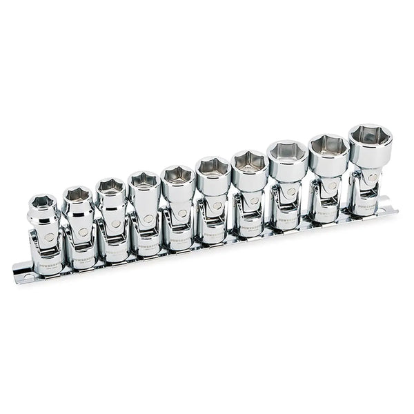 Powerbuilt 3/8" Drive Metric Universal Joint Socket Set (10 Piece Set) POWERBUILT