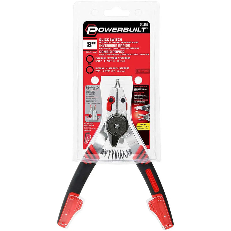 Powerbuilt Combination Switch Internal/external Snap Ring Pliers POWERBUILT