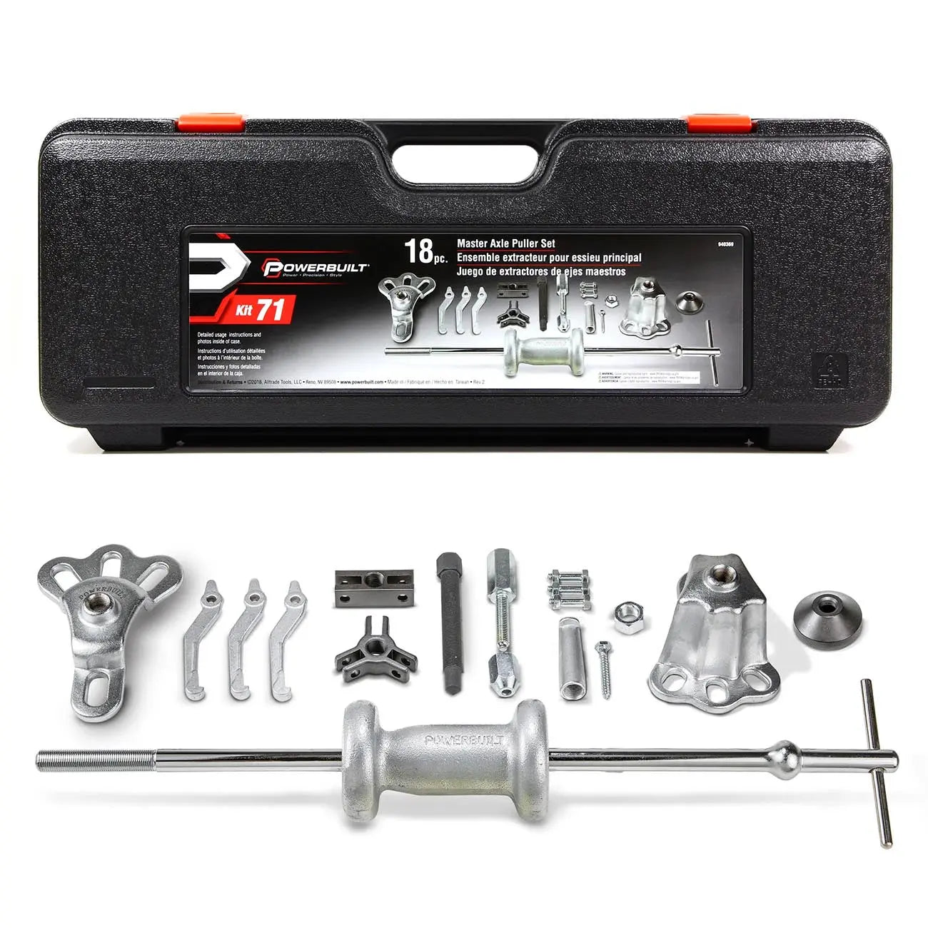 Powerbuilt Master Axle Puller Kit (18 Piece) POWERBUILT