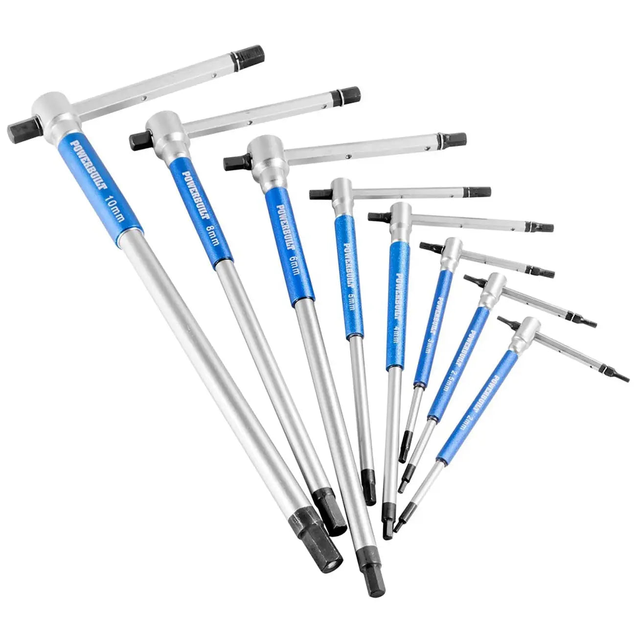 Powerbuilt Metric T-handle Hex Key Wrench Set With Storage Rack (8 Piece Set) POWERBUILT