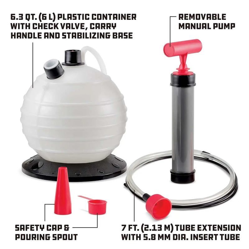 Powerbuilt Oil / Fluid Extractor - 6.3qt. (6l) Capacity POWERBUILT