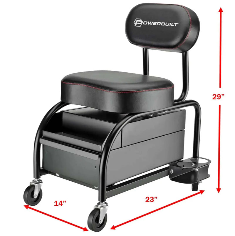 Powerbuilt Professional Detailer Roller Seat POWERBUILT