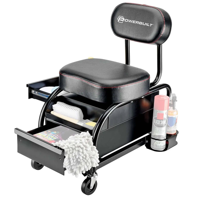 Powerbuilt Professional Detailer Roller Seat POWERBUILT