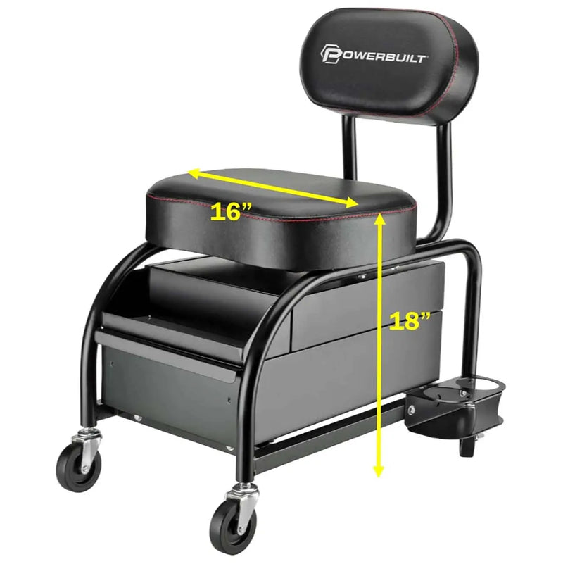 Powerbuilt Professional Detailer Roller Seat POWERBUILT