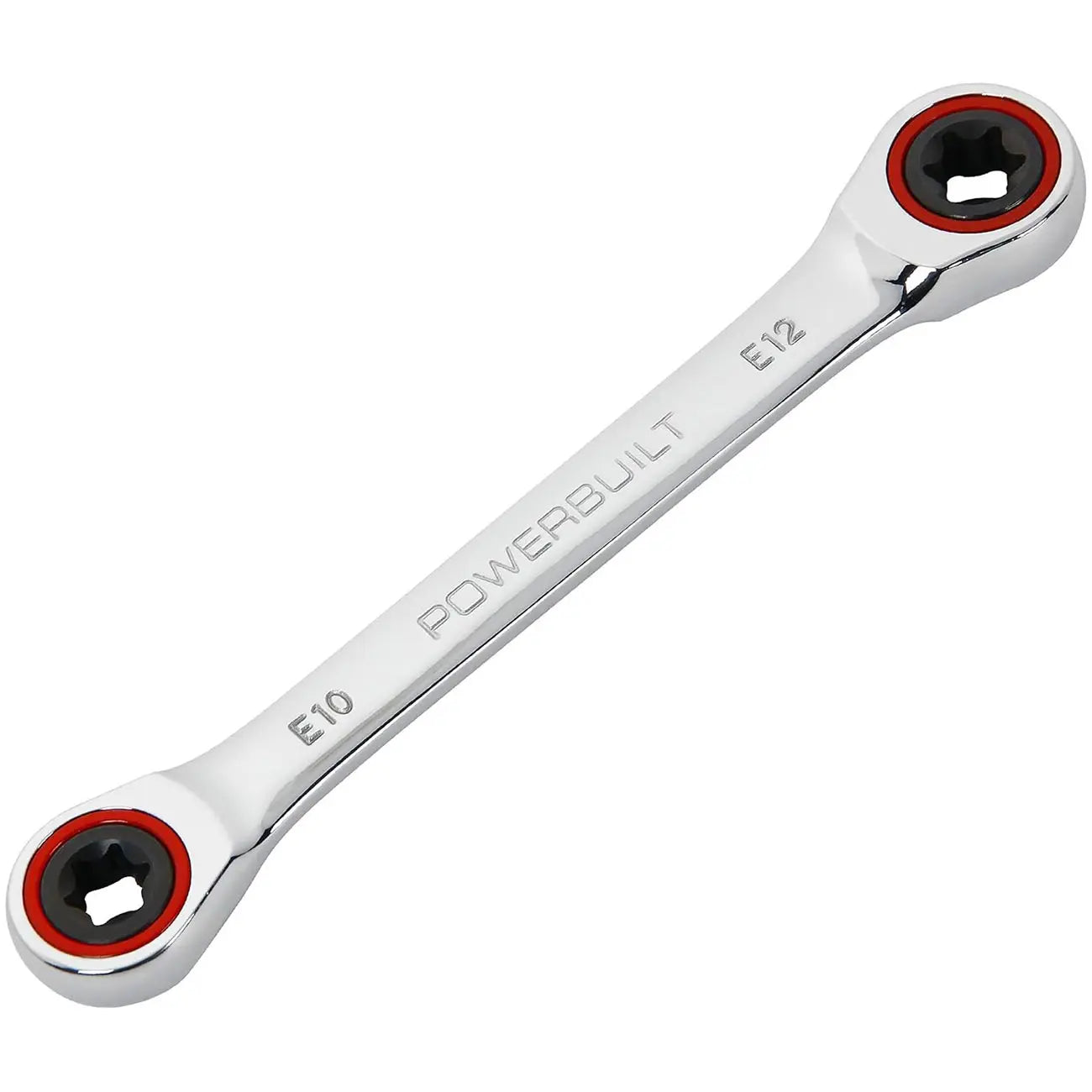 Powerbuilt Ratcheting Double Box-end E-star Wrench - E10/e12 POWERBUILT
